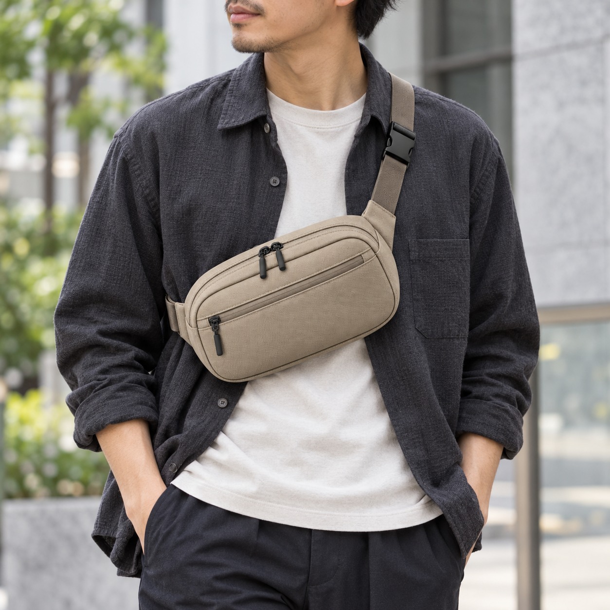 アーバン 2WAYウエストバッグ 着用イメージ